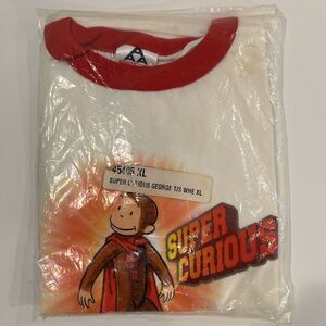 NEW Vtg 90s Curious George Rare Ringer T Shirt Size XL IN SEALED PACKAGE NOS AAA